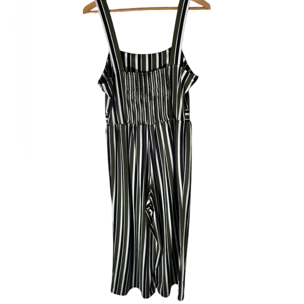 B3- Express Stripe Wide Leg Pant Romper Size Large - Picture 3 of 4